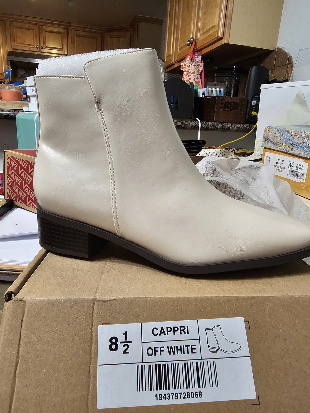 Journee Collection Off White Ankle Booties